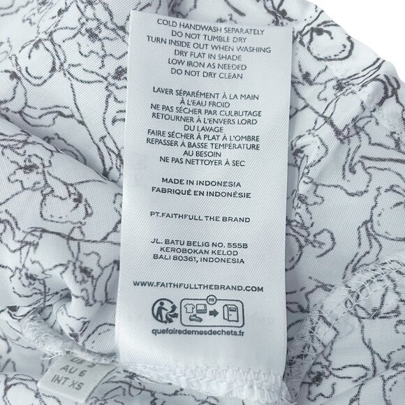 Faithfull the Brand Aurelia Mini Dress Micro Calla Umber XS US 2 NWT - Picture 10 of 15